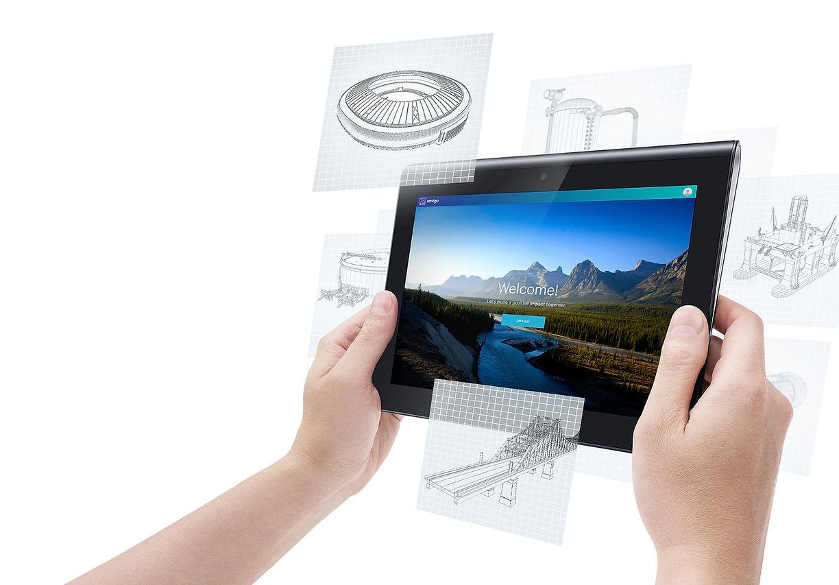 Envigo software demonstration on tablet